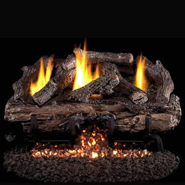 RH Peterson 24 Inch Charred Aged Split Oak with Variable Flame Remote